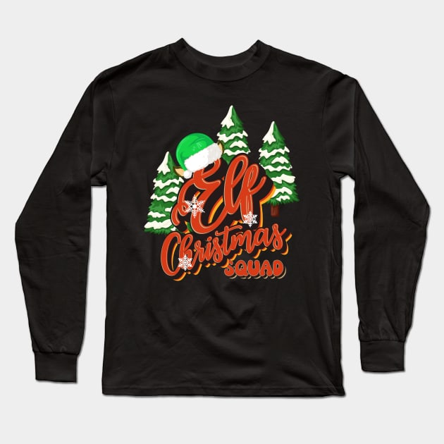 ELF CHRISTMAS SQUAD Long Sleeve T-Shirt by HomeCoquette